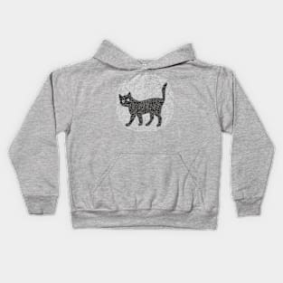 Black cat and mandala Kids Hoodie